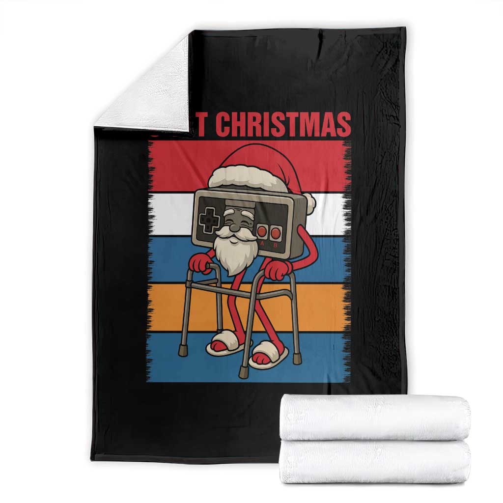 Funny Old Gamer Christmas Throw Blanket Retro 80s 90s Video Game TS14 Black Print Your Wear