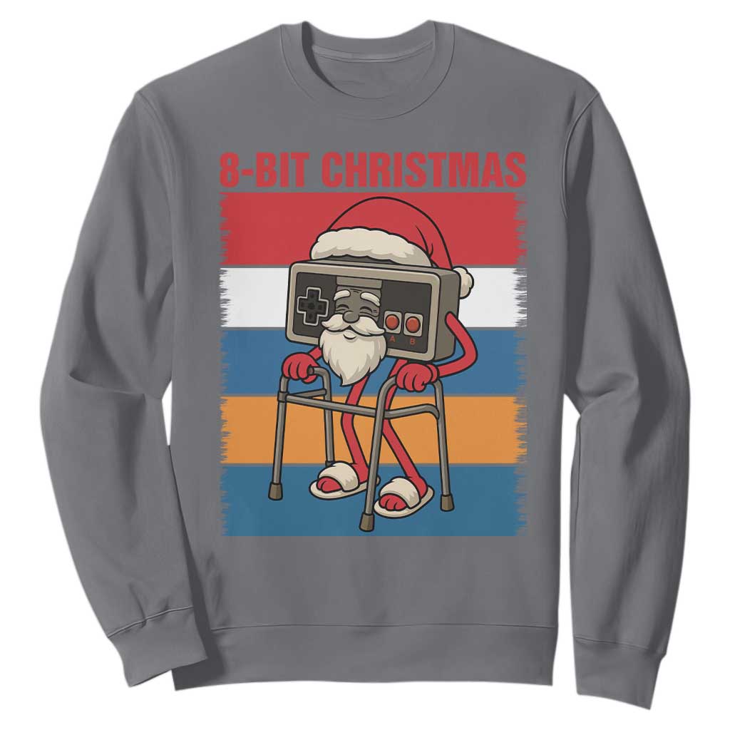 Funny Old Gamer Christmas Sweatshirt Retro 80s 90s Video Game TS14 Charcoal Print Your Wear