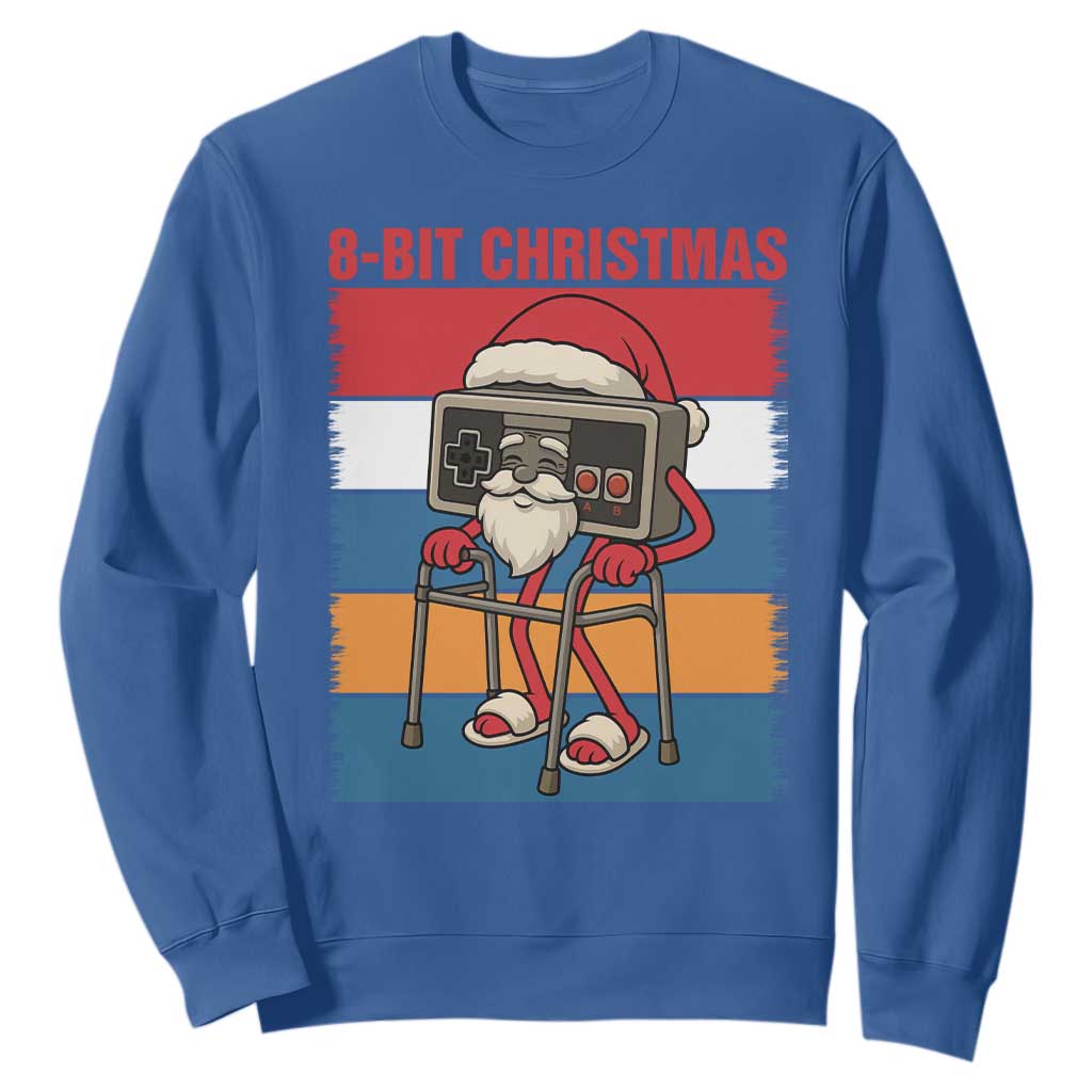 Funny Old Gamer Christmas Sweatshirt Retro 80s 90s Video Game TS14 Royal Blue Print Your Wear