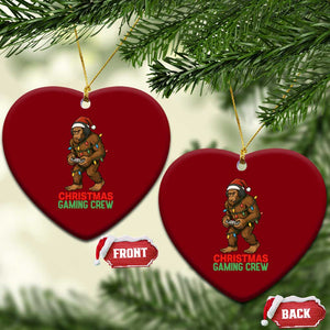 Funny Bigfoot Gamer Christmas Ceramic Ornament TS14 Print Your Wear