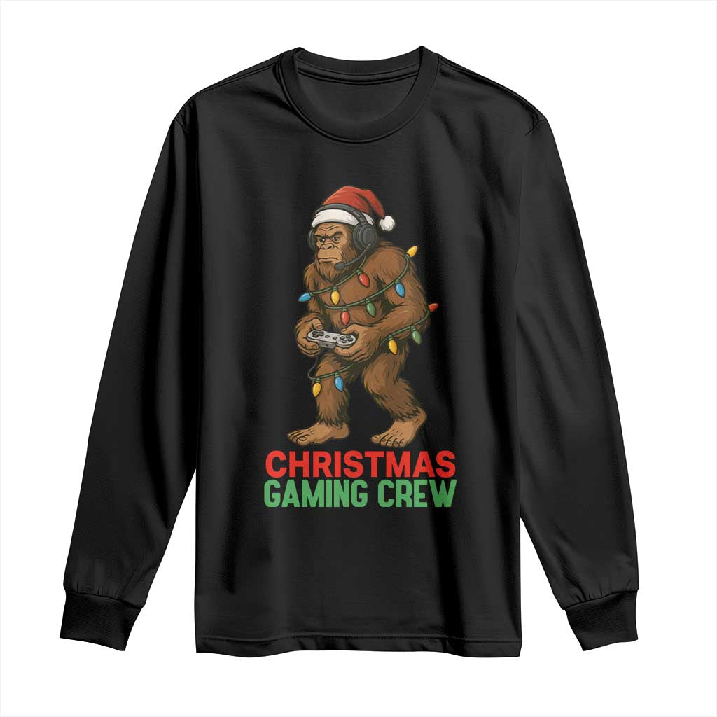 Funny Bigfoot Gamer Christmas Long Sleeve Shirt TS14 Black Print Your Wear