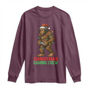 Funny Bigfoot Gamer Christmas Long Sleeve Shirt TS14 Maroon Print Your Wear
