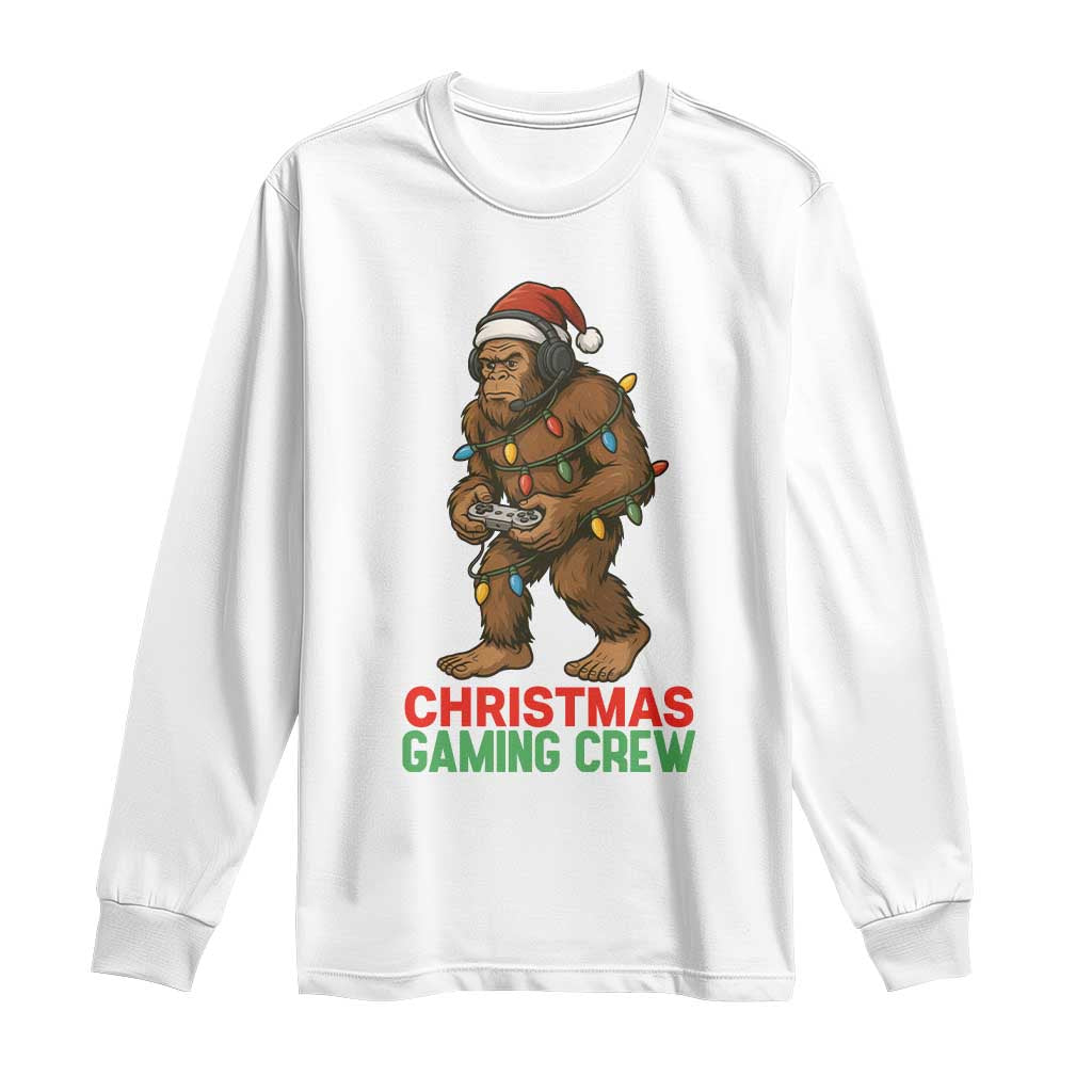 Funny Bigfoot Gamer Christmas Long Sleeve Shirt TS14 White Print Your Wear