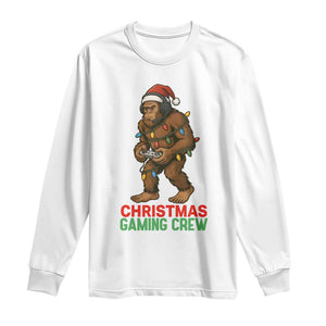 Funny Bigfoot Gamer Christmas Long Sleeve Shirt TS14 White Print Your Wear