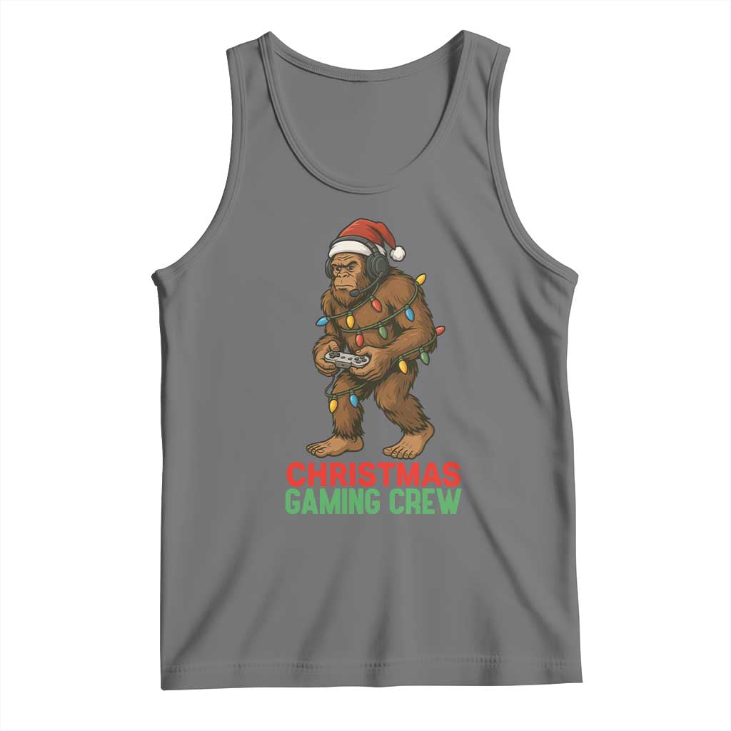 Funny Bigfoot Gamer Christmas Tank Top TS14 Black Heather Print Your Wear