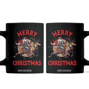Black Santa Claus Coffee Mug African American Cowboy Christmas TS14 Black Print Your Wear