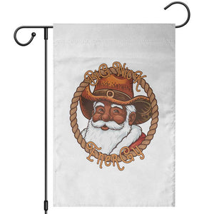 Black Santa Christmas Garden Flag Big Nick Energy TS14 White Print Your Wear