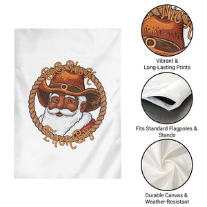 Black Santa Christmas Garden Flag Big Nick Energy TS14 Print Your Wear