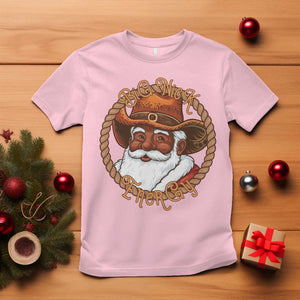 Black Santa Christmas T Shirt Big Nick Energy TS14 Light Pink Print Your Wear
