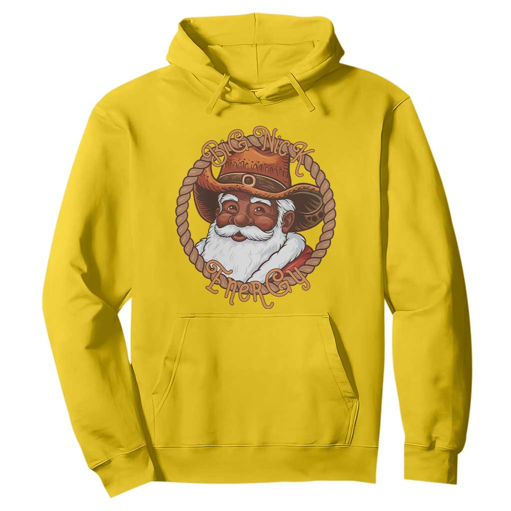 Black Santa Christmas Hoodie Big Nick Energy TS14 Daisy Print Your Wear