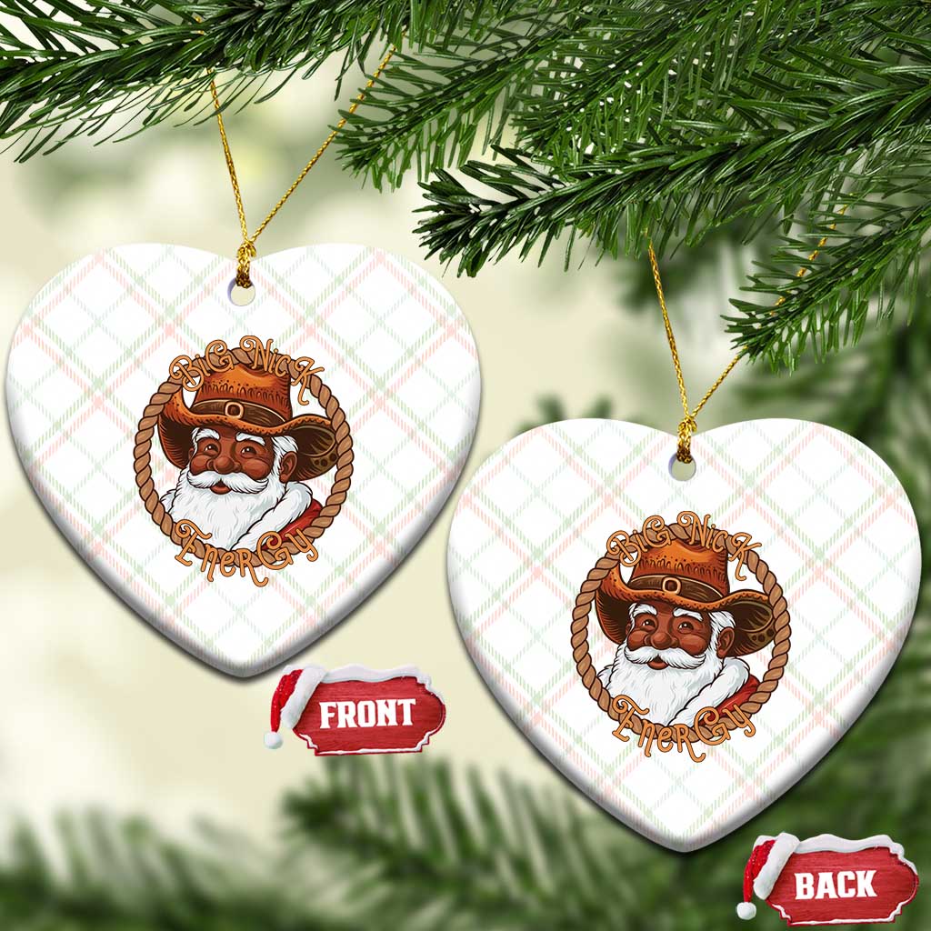 Black Santa Christmas Ceramic Ornament Big Nick Energy TS14 Print Your Wear