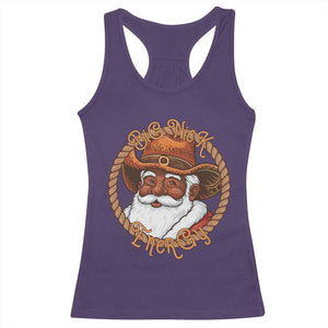 Black Santa Christmas Racerback Tank Top Big Nick Energy TS14 Purple Print Your Wear