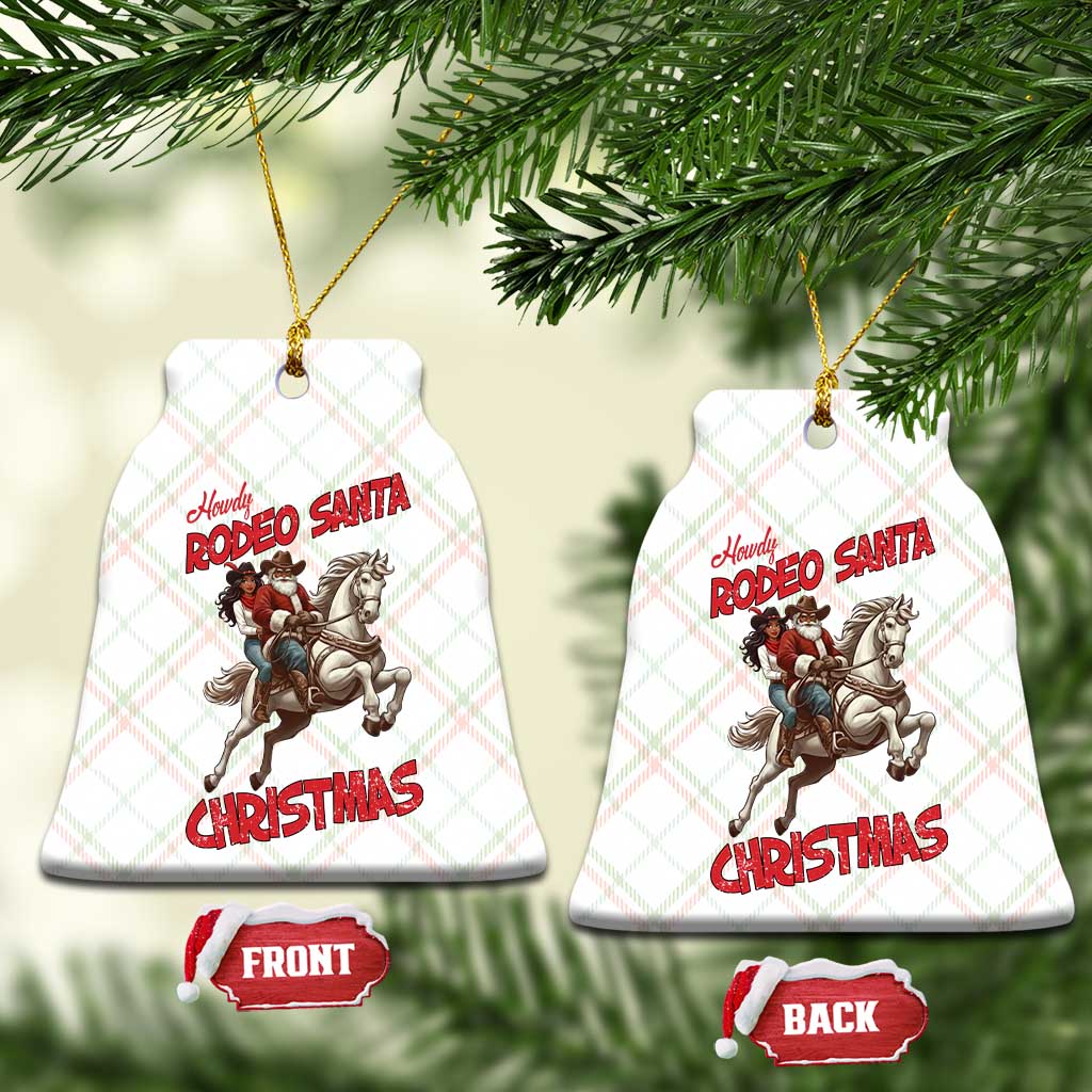 Black Cowboy Santa Christmas Ceramic Ornament African American Western TS14 Print Your Wear