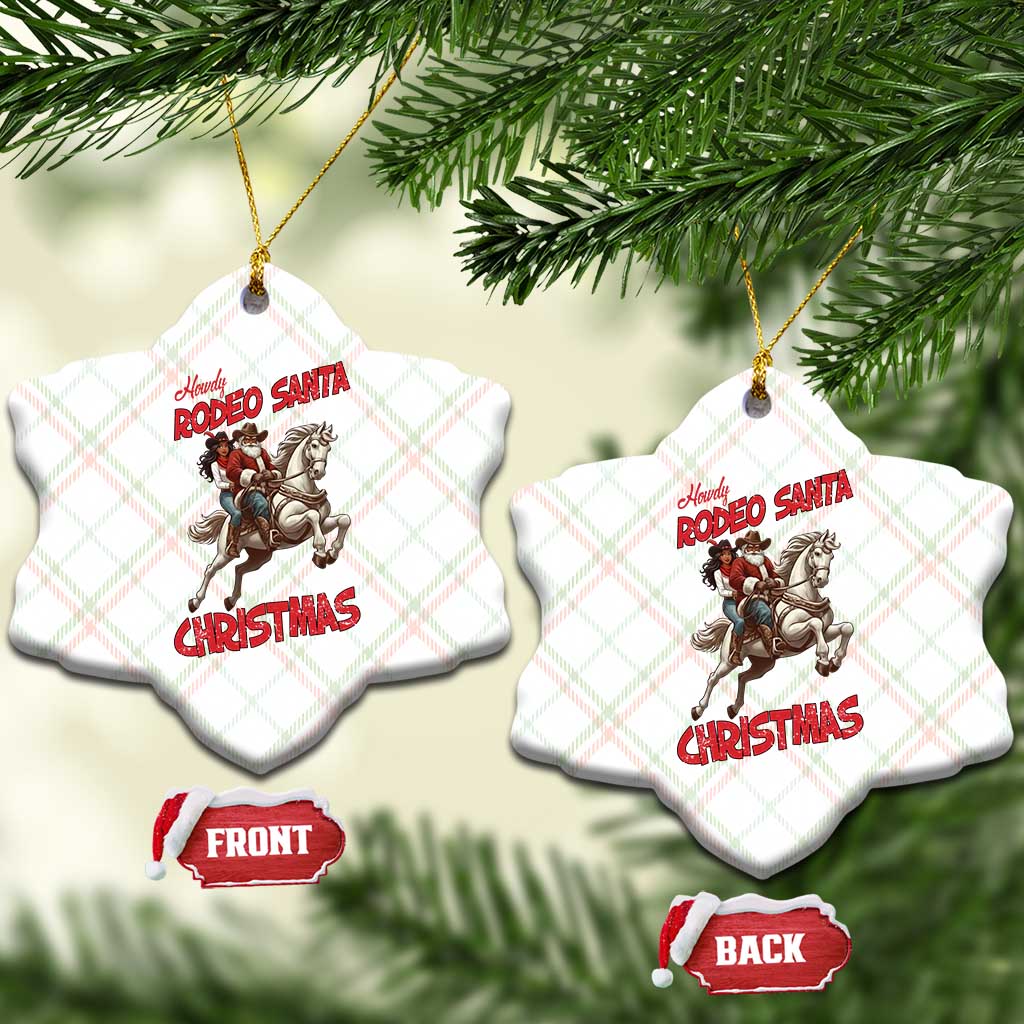 Black Cowboy Santa Christmas Ceramic Ornament African American Western TS14 Print Your Wear