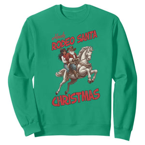 Black Cowboy Santa Christmas Sweatshirt African American Western TS14 Irish Green Print Your Wear
