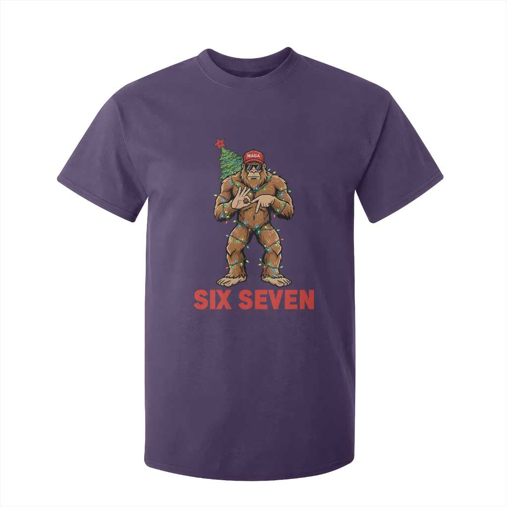 67 Six Seven T Shirt For Kid Funny Bigfoot Trump Support Christmas TS14 Purple Print Your Wear