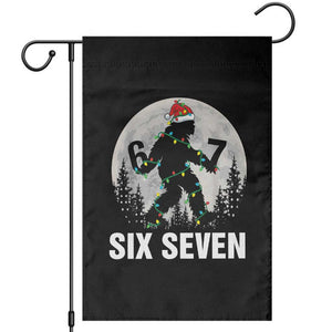 67 Six Seven Garden Flag Funny Bigfoot Christmas Sasquatch Moon TS14 Black Print Your Wear
