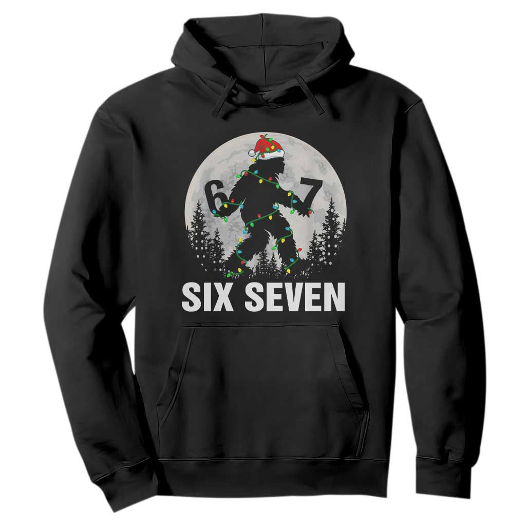 67 Six Seven Hoodie Funny Bigfoot Christmas Sasquatch Moon TS14 Black Print Your Wear