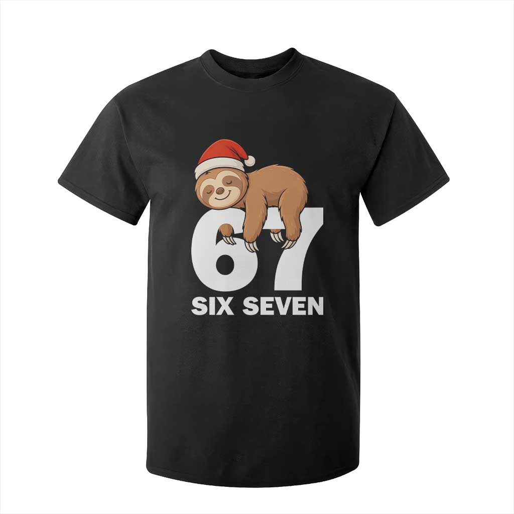67 Six Seven T Shirt For Kid Funny Sloth Christmas TS14 Black Print Your Wear