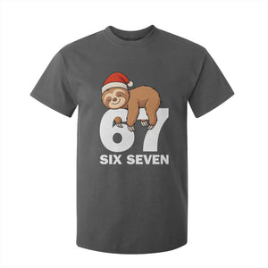 67 Six Seven T Shirt For Kid Funny Sloth Christmas TS14 Dark Heather Print Your Wear