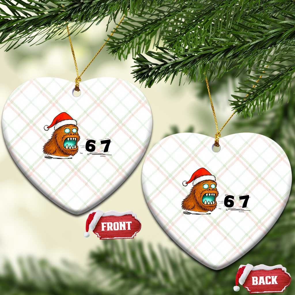 67 Six Seven Ceramic Ornament Funny Bigfoot Xmas TS14 Print Your Wear