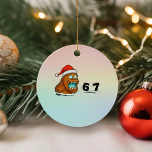 67 Six Seven Ceramic Ornament Funny Bigfoot Xmas TS14 1pc Pastel Print Your Wear