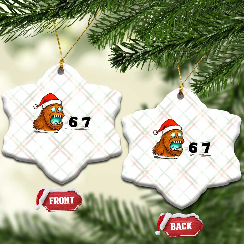67 Six Seven Ceramic Ornament Funny Bigfoot Xmas TS14 Print Your Wear
