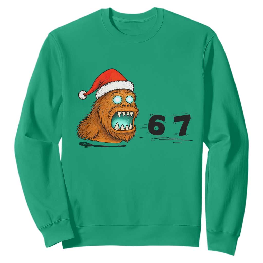 67 Six Seven Sweatshirt Funny Bigfoot Christmas TS14 Irish Green Print Your Wear