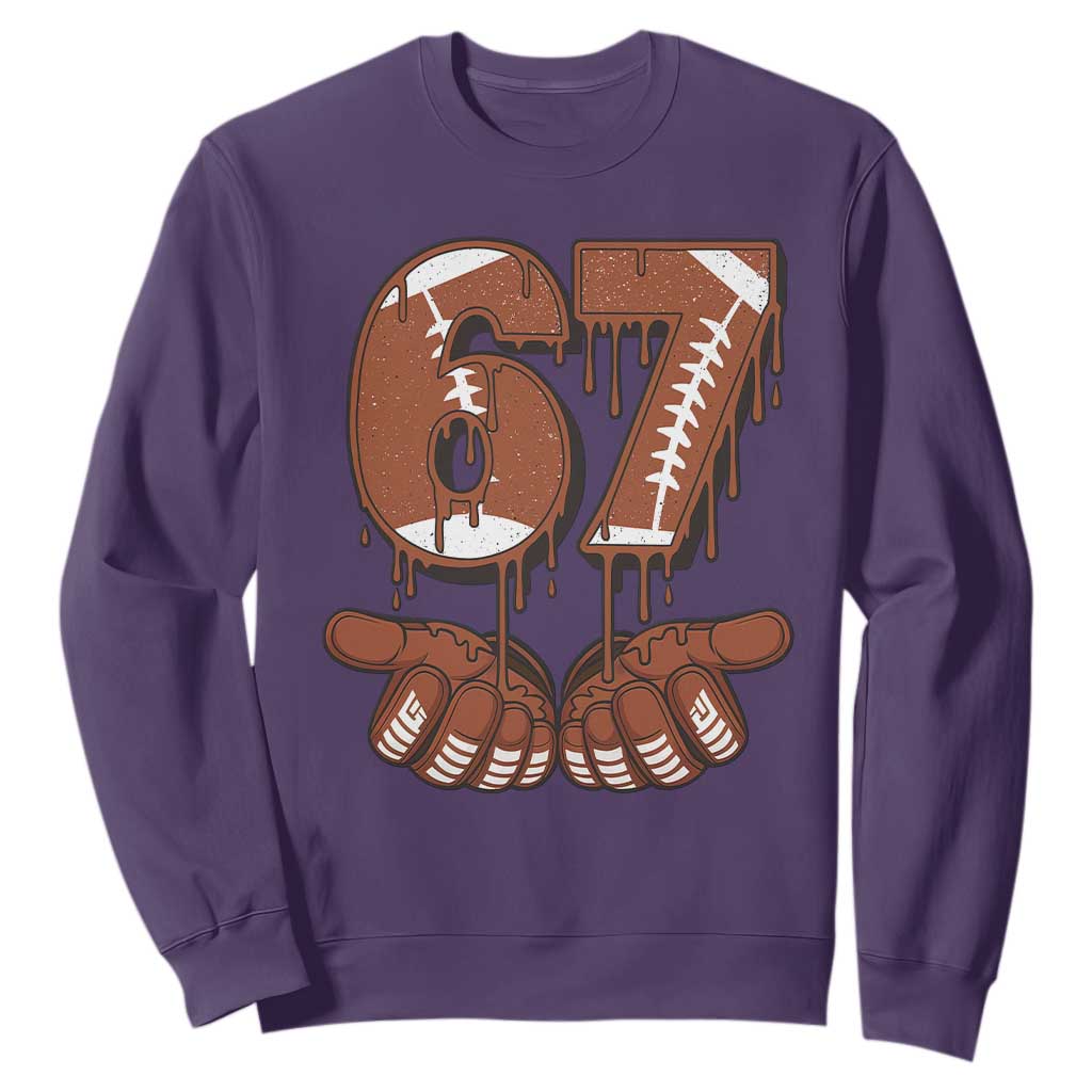 67 Six Seven Sweatshirt Funny Football Meme TS14 Purple Print Your Wear
