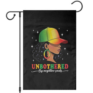 Afro African American Garden Flag Unbothered By Negative Souls Black Sassy Queen TS14 Black Print Your Wear