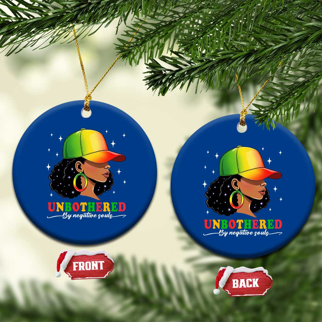Afro African American Ceramic Ornament Unbothered By Negative Souls Black Sassy Queen TS14 1pc Blue Print Your Wear