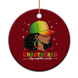 Afro African American Ceramic Ornament Unbothered By Negative Souls Black Sassy Queen TS14 1pc Red Print Your Wear