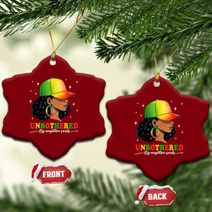 Afro African American Ceramic Ornament Unbothered By Negative Souls Black Sassy Queen TS14 Print Your Wear