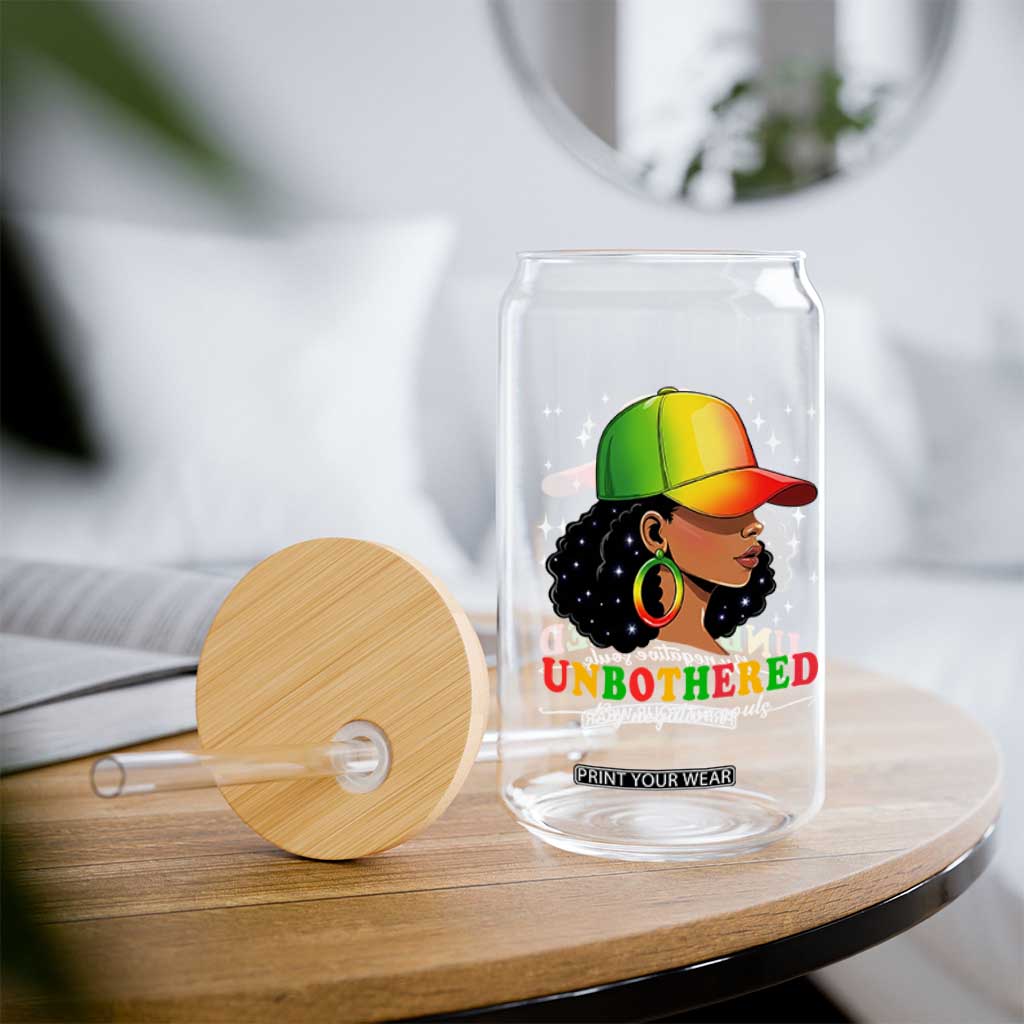 Afro African American Glass Can Unbothered By Negative Souls Black Sassy Queen TS14 Print Your Wear