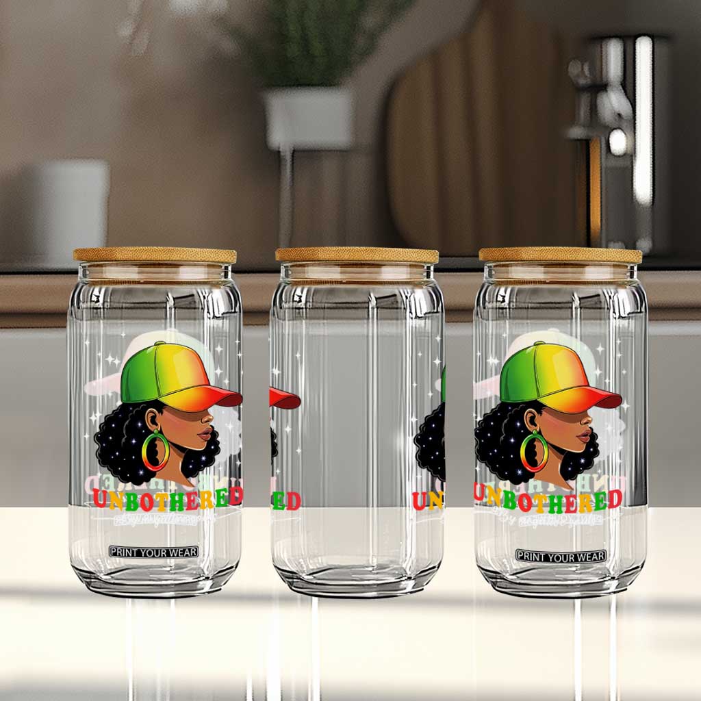 Afro African American Glass Can Unbothered By Negative Souls Black Sassy Queen TS14 Print Your Wear