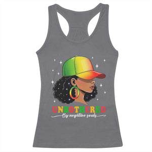 Afro African American Racerback Tank Top Unbothered By Negative Souls Black Sassy Queen TS14 Charcoal Print Your Wear