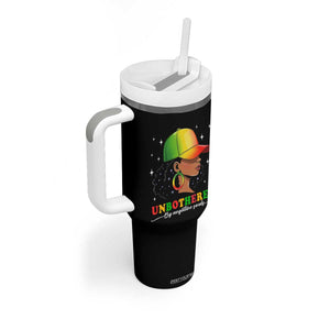Afro African American Tumbler With Handle Unbothered By Negative Souls Black Sassy Queen TS14 Print Your Wear