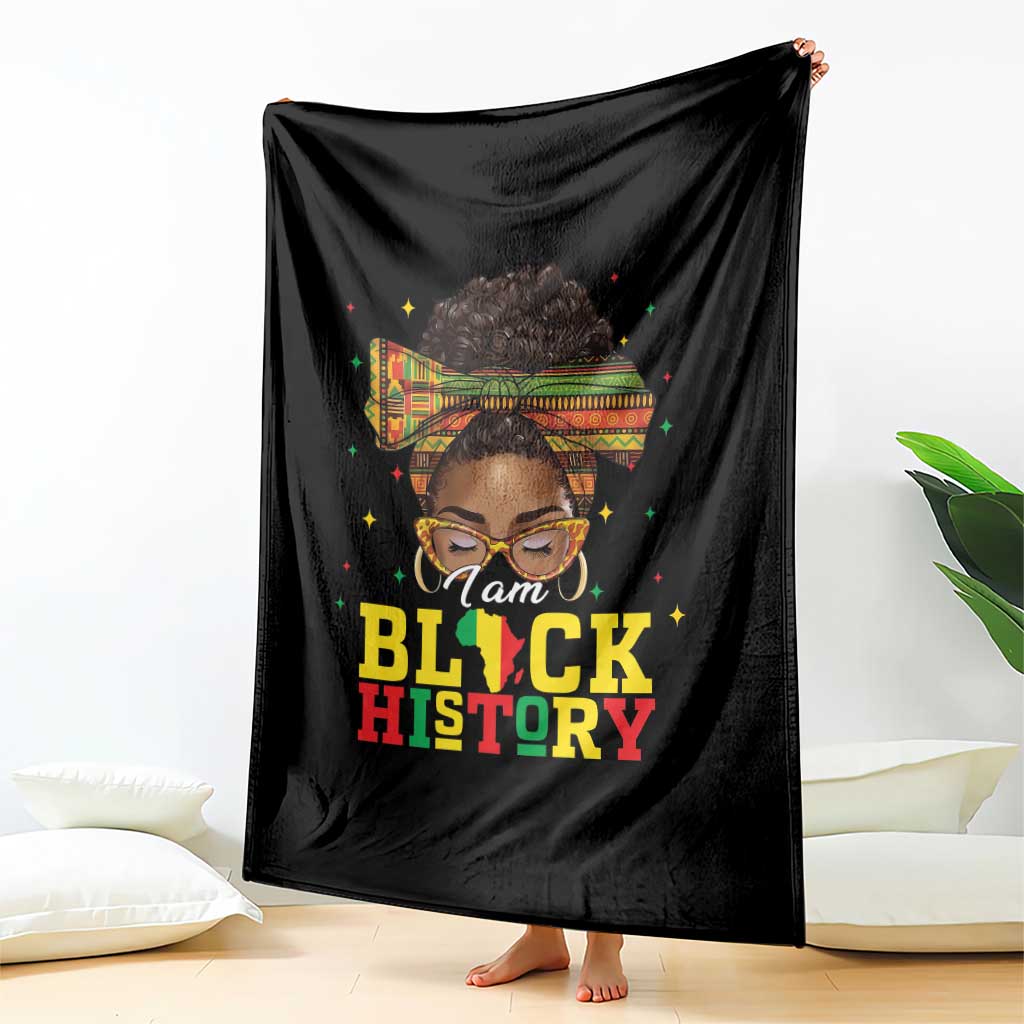 Black History Month Throw Blanket Messy Pun Afro African American TS14 Print Your Wear