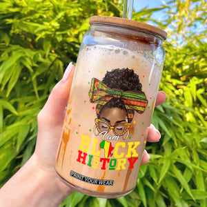 Black History Month Glass Can Messy Pun Afro African American TS14 Black Print Your Wear