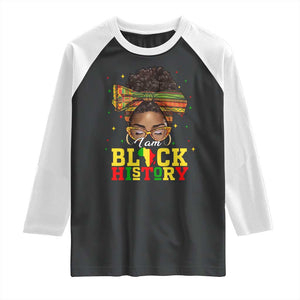 Black History Month Raglan Shirt Messy Pun Afro African American TS14 Black White Print Your Wear