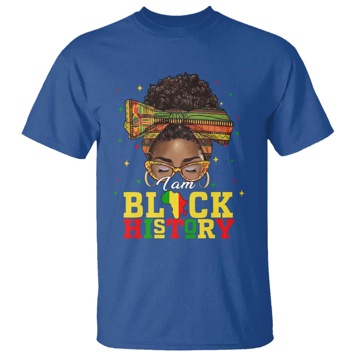 Black History Month T Shirt Messy Pun Afro African American TS14 Royal Blue Print Your Wear