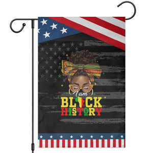 Black History Month Garden Flag Messy Pun Afro African American TS14 Distressed Black Blue Print Your Wear