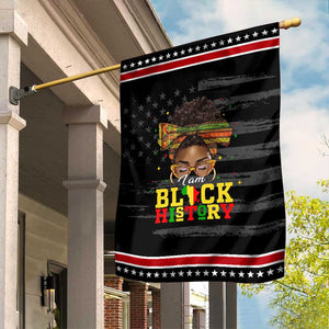 Black History Month Garden Flag Messy Pun Afro African American TS14 Distressed Black Red Print Your Wear