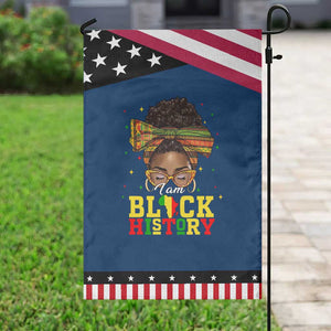Black History Month Garden Flag Messy Pun Afro African American TS14 Classic Blue Black Print Your Wear