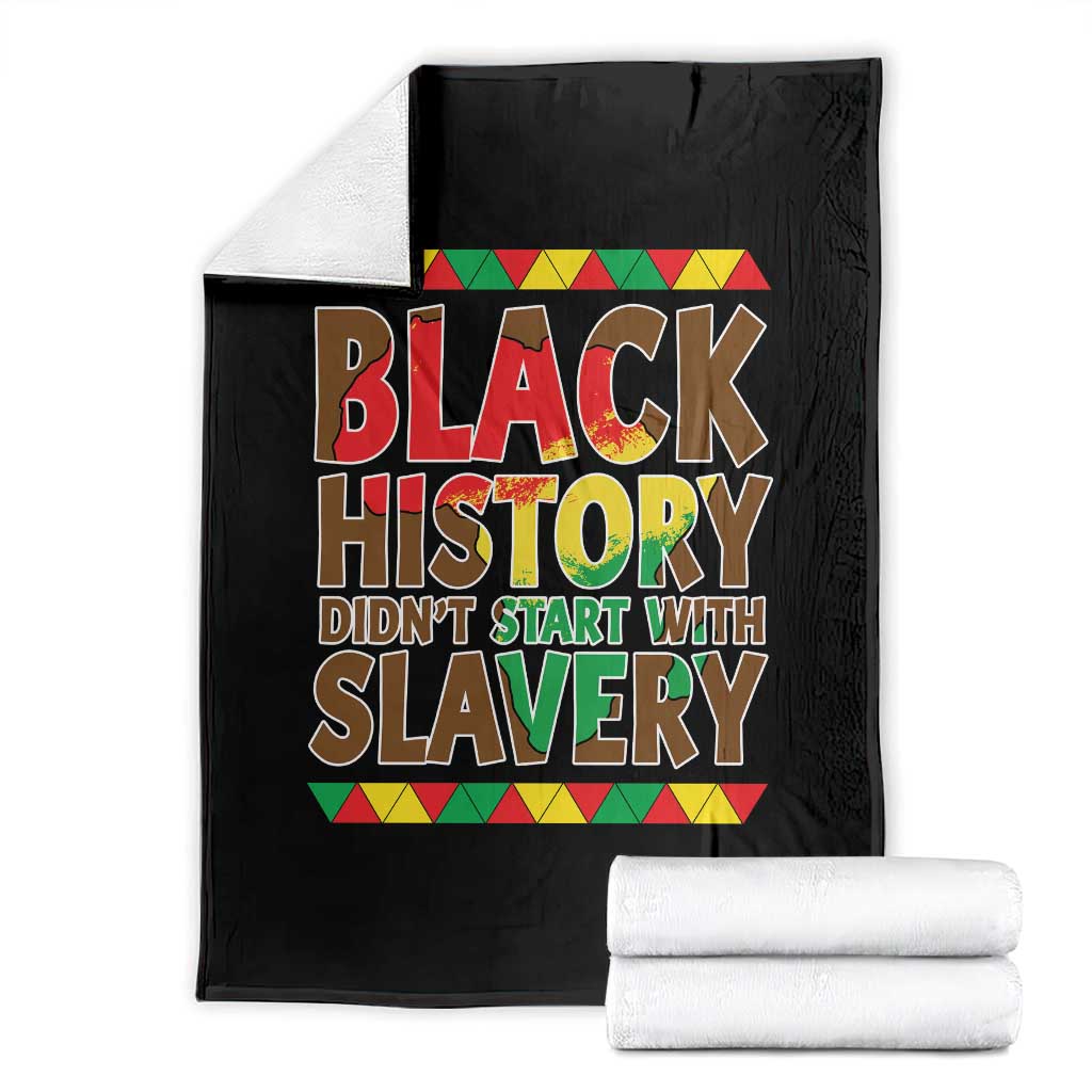 Black History Month Throw Blanket Black History Month Didn't Start With Slavery TS14 Black Print Your Wear