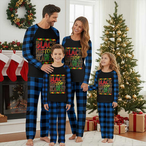 Black History Month Plaid Pajama Set Black History Month Didn't Start With Slavery TS14 Blue Plaid Print Your Wear