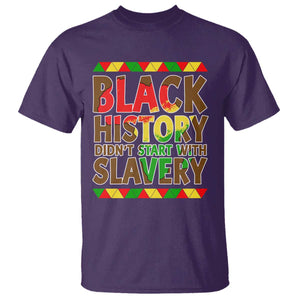 Black History Month T Shirt Black History Month Didn't Start With Slavery TS14 Purple Print Your Wear