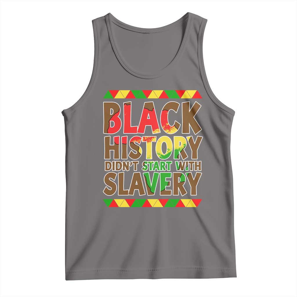Black History Month Tank Top Black History Month Didn't Start With Slavery TS14 Deep Heather Print Your Wear