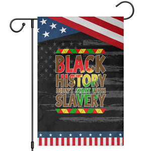 Black History Month Garden Flag Black History Month Didn't Start With Slavery TS14 Distressed Black Blue Print Your Wear