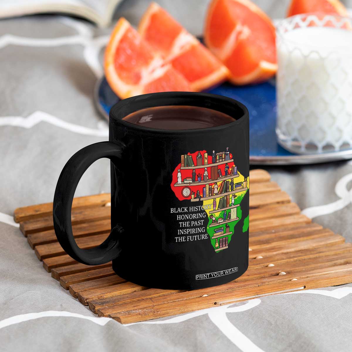 Black History Teacher Coffee Mug Black History Honoring The Past Inspiring The Future TS14 Print Your Wear